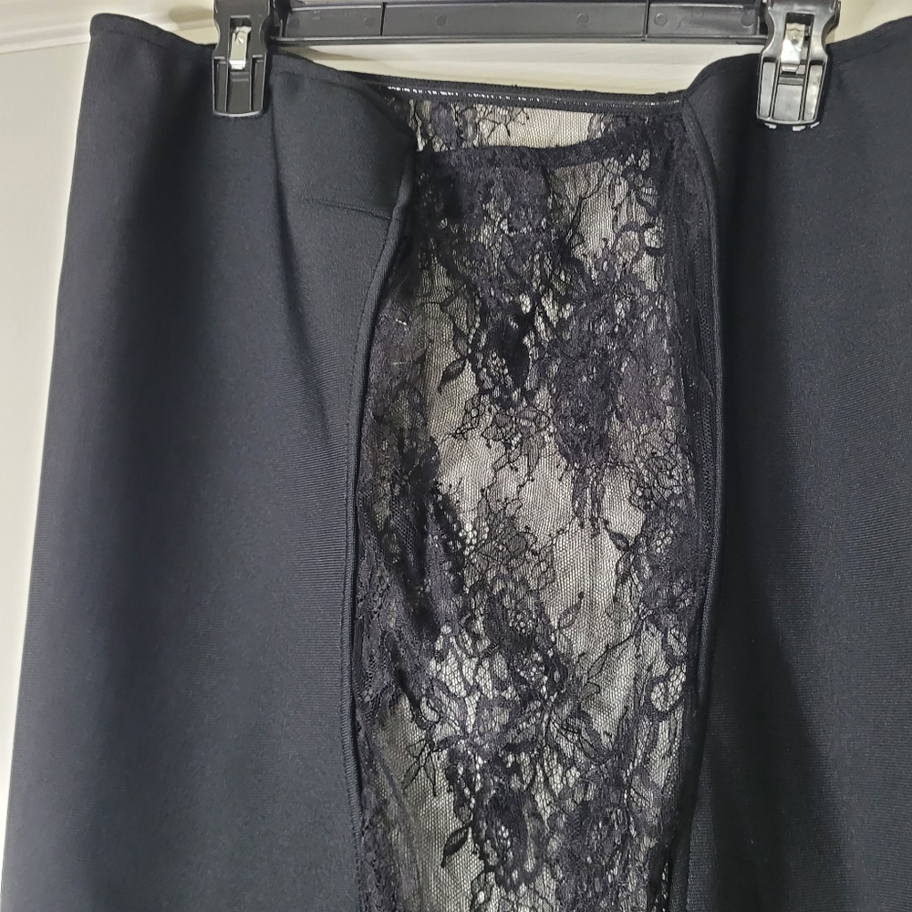 Fashion Nova Juliet Bandage Tube Strapless Stretch Lace Maxi Dress Black Size 1X - Picture 8 of 15